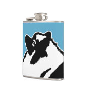 Keeshond Graphics - Niedliche Original Dog Art Flachmann (Links)