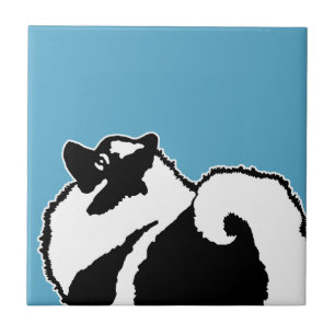 Keeshond Graphics - Niedliche Original Dog Art Fliese