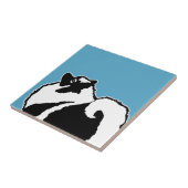 Keeshond Graphics - Niedliche Original Dog Art Fliese (Seite)