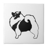 Keeshond Graphics - Niedliche Original Dog Art Fliese (Vorderseite)