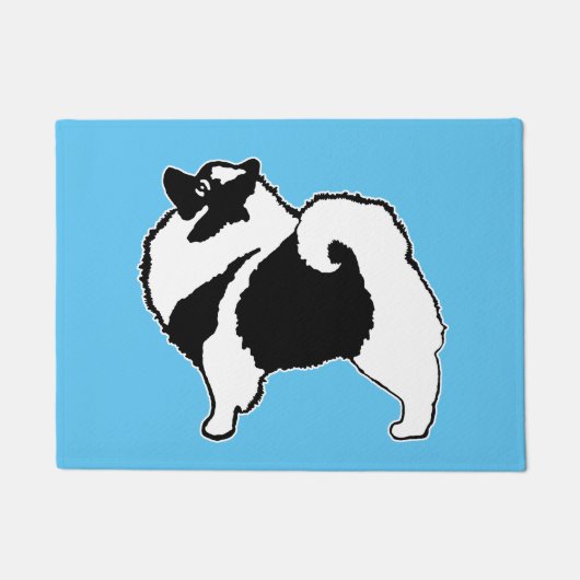Keeshond Graphics - Niedliche Original Dog Art Fußmatte (Vorderseite)