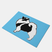 Keeshond Graphics - Niedliche Original Dog Art Fußmatte (Schrägansicht)