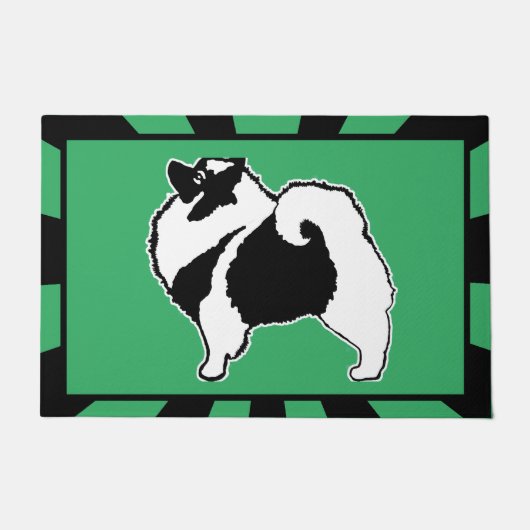 Keeshond Graphics - Niedliche Original Dog Art Fußmatte (Vorderseite)