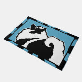 Keeshond Graphics - Niedliche Original Dog Art Fußmatte (Schrägansicht)