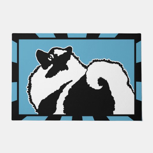 Keeshond Graphics - Niedliche Original Dog Art Fußmatte (Vorderseite)