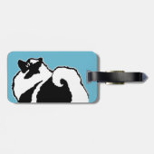 Keeshond Graphics - Niedliche Original Dog Art Gepäckanhänger (Rückseite horizontal)