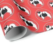 Keeshond Graphics - Niedliche Original Dog Art Geschenkpapier (Rolleneckpunkt)