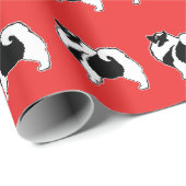 Keeshond Graphics - Niedliche Original Dog Art Geschenkpapier (Rolleneckpunkt)