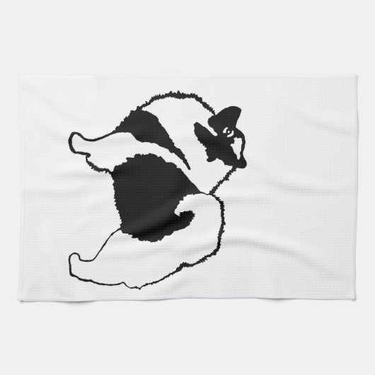 Keeshond Graphics - Niedliche Original Dog Art Geschirrtuch (Horizontal)