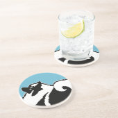 Keeshond Graphics - Niedliche Original Dog Art Getränkeuntersetzer (Seite)