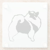 Keeshond Graphics - Niedliche Original Dog Art Glasuntersetzer (Rückseite)