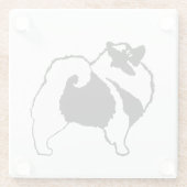 Keeshond Graphics - Niedliche Original Dog Art Glasuntersetzer (Rückseite)