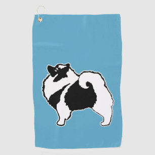 Keeshond Graphics - Niedliche Original Dog Art Golfhandtuch
