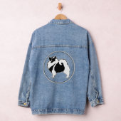 Keeshond Graphics - Niedliche Original Dog Art Jeansjacke (Hangar)