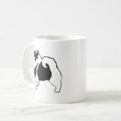 Keeshond Graphics - Niedliche Original Dog Art Kaffeetasse (Vorderseite Links)