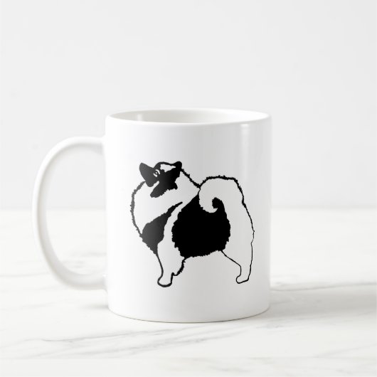 Keeshond Graphics - Niedliche Original Dog Art Kaffeetasse (Links)