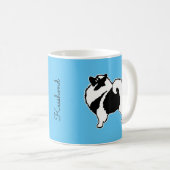 Keeshond Graphics - Niedliche Original Dog Art Kaffeetasse (VorderseiteRechts)