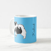 Keeshond Graphics - Niedliche Original Dog Art Kaffeetasse (Vorderseite Links)