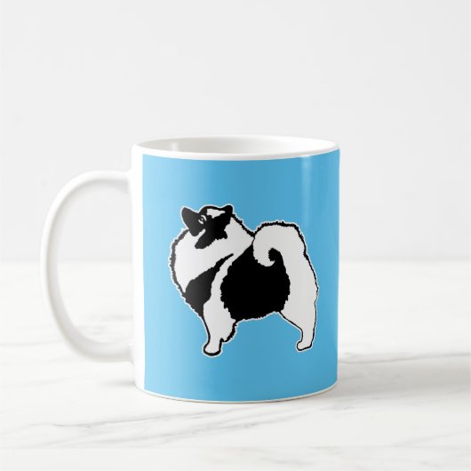 Keeshond Graphics - Niedliche Original Dog Art Kaffeetasse (Links)