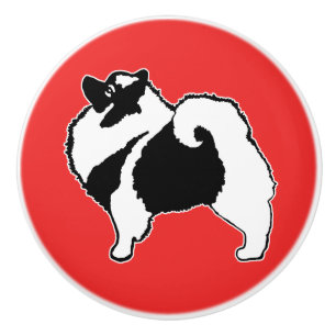 Keeshond Graphics - Niedliche Original Dog Art Keramikknauf