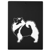 Keeshond Graphics - Niedliche Original Dog Art Klemmbrett (Rückseite)