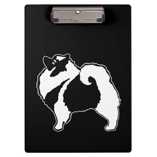 Keeshond Graphics - Niedliche Original Dog Art Klemmbrett (Vorderseite)