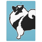Keeshond Graphics - Niedliche Original Dog Art Klemmbrett (Rückseite)