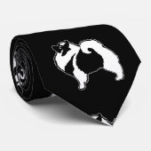 Keeshond Graphics - Niedliche Original Dog Art Krawatte (Gerollt)