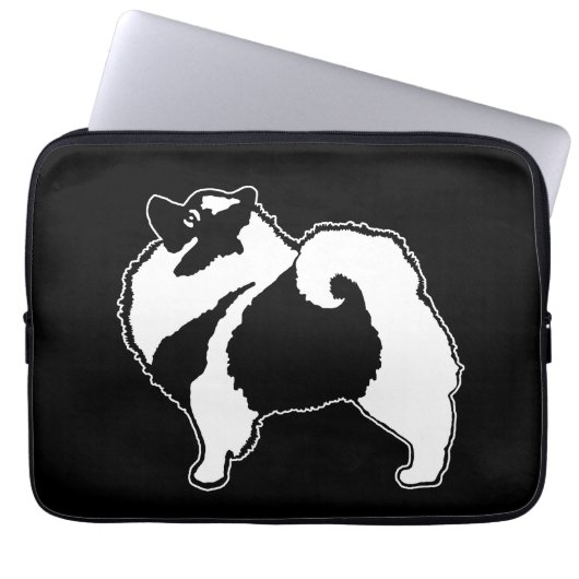 Keeshond Graphics - Niedliche Original Dog Art Laptopschutzhülle (Vorderseite)