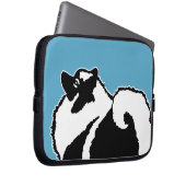 Keeshond Graphics - Niedliche Original Dog Art Laptopschutzhülle (Vorne Rechts)
