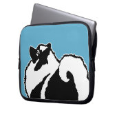 Keeshond Graphics - Niedliche Original Dog Art Laptopschutzhülle (Vorderseite Links)