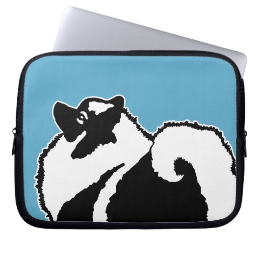 Keeshond Graphics - Niedliche Original Dog Art Laptopschutzhülle (Vorderseite)