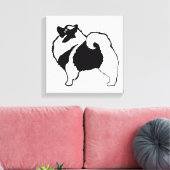 Keeshond Graphics - Niedliche Original Dog Art Leinwanddruck (Insitu (Wohnzimmer))