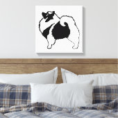 Keeshond Graphics - Niedliche Original Dog Art Leinwanddruck (Insitu (Schlafzimmer))