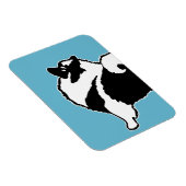 Keeshond Graphics - Niedliche Original Dog Art Magnet (Rechte Seite)