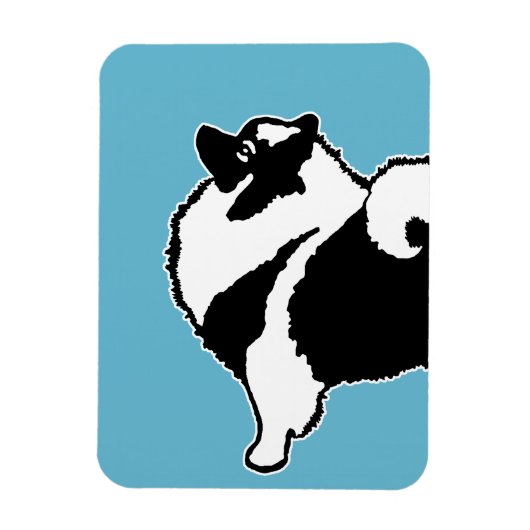 Keeshond Graphics - Niedliche Original Dog Art Magnet (Vertikal)