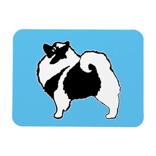 Keeshond Graphics - Niedliche Original Dog Art Magnet (Horizontal)
