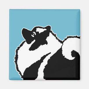 Keeshond Graphics - Niedliche Original Dog Art Magnet