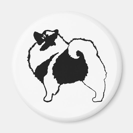 Keeshond Graphics - Niedliche Original Dog Art Magnet (Vorne)
