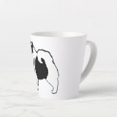 Keeshond Graphics - Niedliche Original Dog Art Milchtasse (Rechte Ecke)