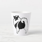 Keeshond Graphics - Niedliche Original Dog Art Milchtasse (Vorderseite)