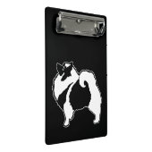 Keeshond Graphics - Niedliche Original Dog Art Mini Klemmbrett (Schrägansicht)