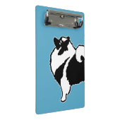 Keeshond Graphics - Niedliche Original Dog Art Mini Klemmbrett (Schrägansicht)
