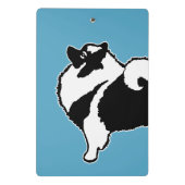 Keeshond Graphics - Niedliche Original Dog Art Mini Klemmbrett (Rückseite)