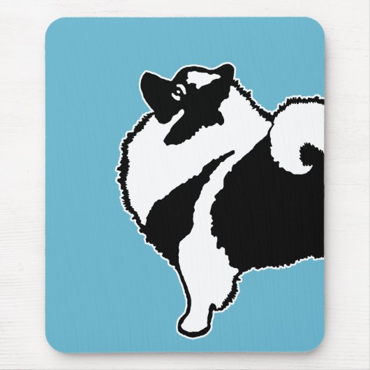 Keeshond Graphics - Niedliche Original Dog Art Mousepad (Vorne)