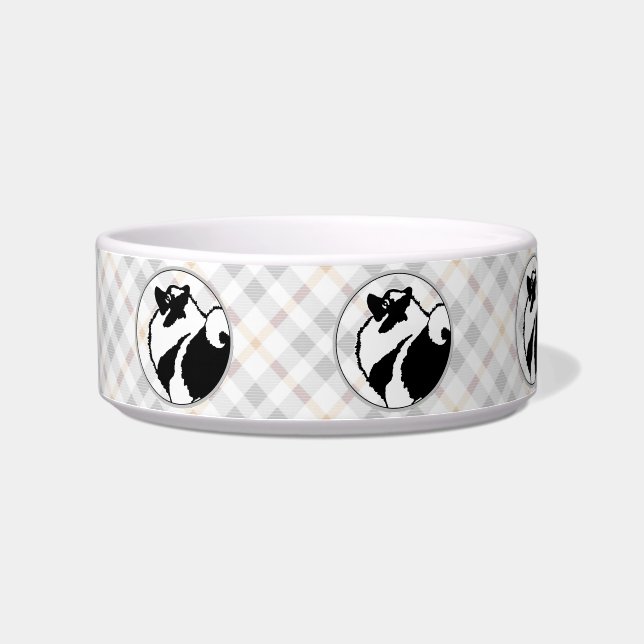 Keeshond Graphics - Niedliche Original Dog Art Napf (Links)