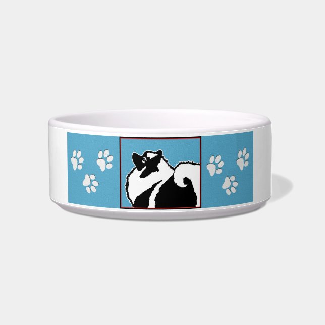 Keeshond Graphics - Niedliche Original Dog Art Napf (Rechts)