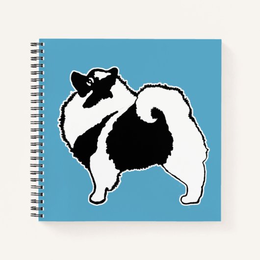 Keeshond Graphics - Niedliche Original Dog Art Notizblock (Vorderseite)