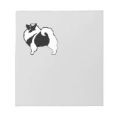 Keeshond Graphics - Niedliche Original Dog Art Notizblock (Vorderseite)