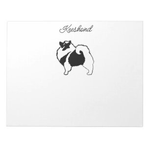 Keeshond Graphics - Niedliche Original Dog Art Notizblock